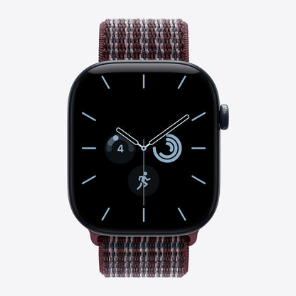46 mm Sport Loop Burgunder Kariert