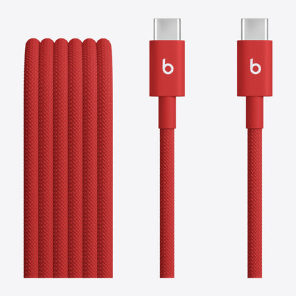 Beats USB-C to USB-C Woven Cable (1.5 m / 5 ft) – Rapid Red