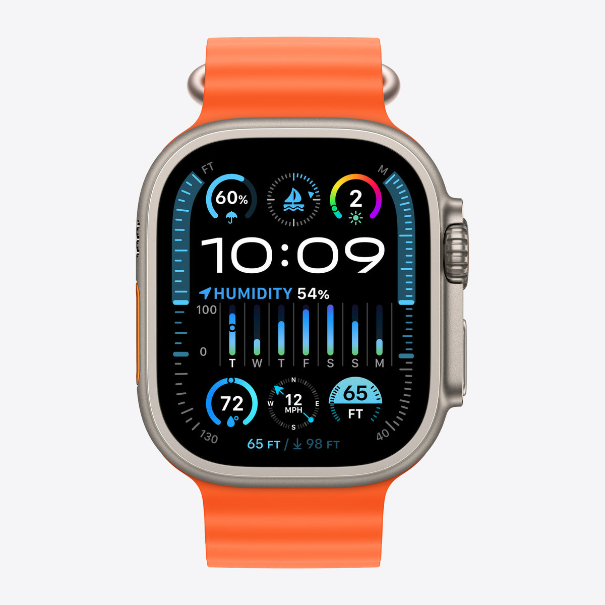 Armbandverlängerung für Smartwatch - 49 mm - 130 - 250 mm - orange – Ansicht 3