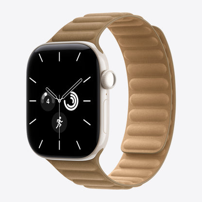 42 mm Armband mit Magnetverschluss Kamelbraun – M/L