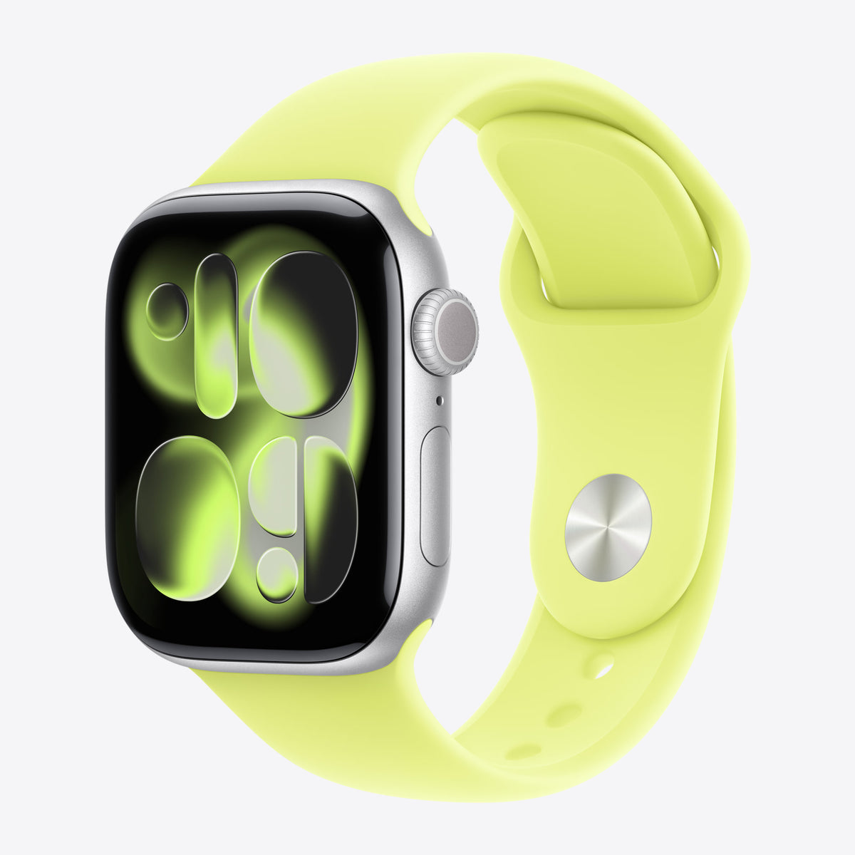 Armband für Smartwatch - 42mm - Größe S/M - Neongelb - für Watch Hermès Series 7, Hermès Series 9, SE 3, Series 10, Series 11, Series 8, Series 9 – Ansicht 2