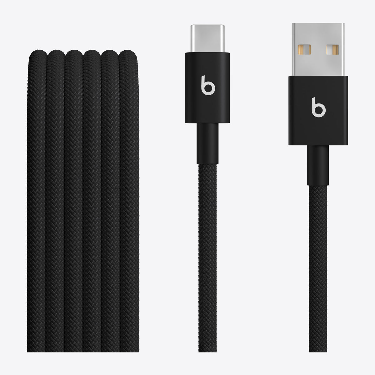 Two-Pack Beats USB-A to USB-C Woven Cables – Bolt Black