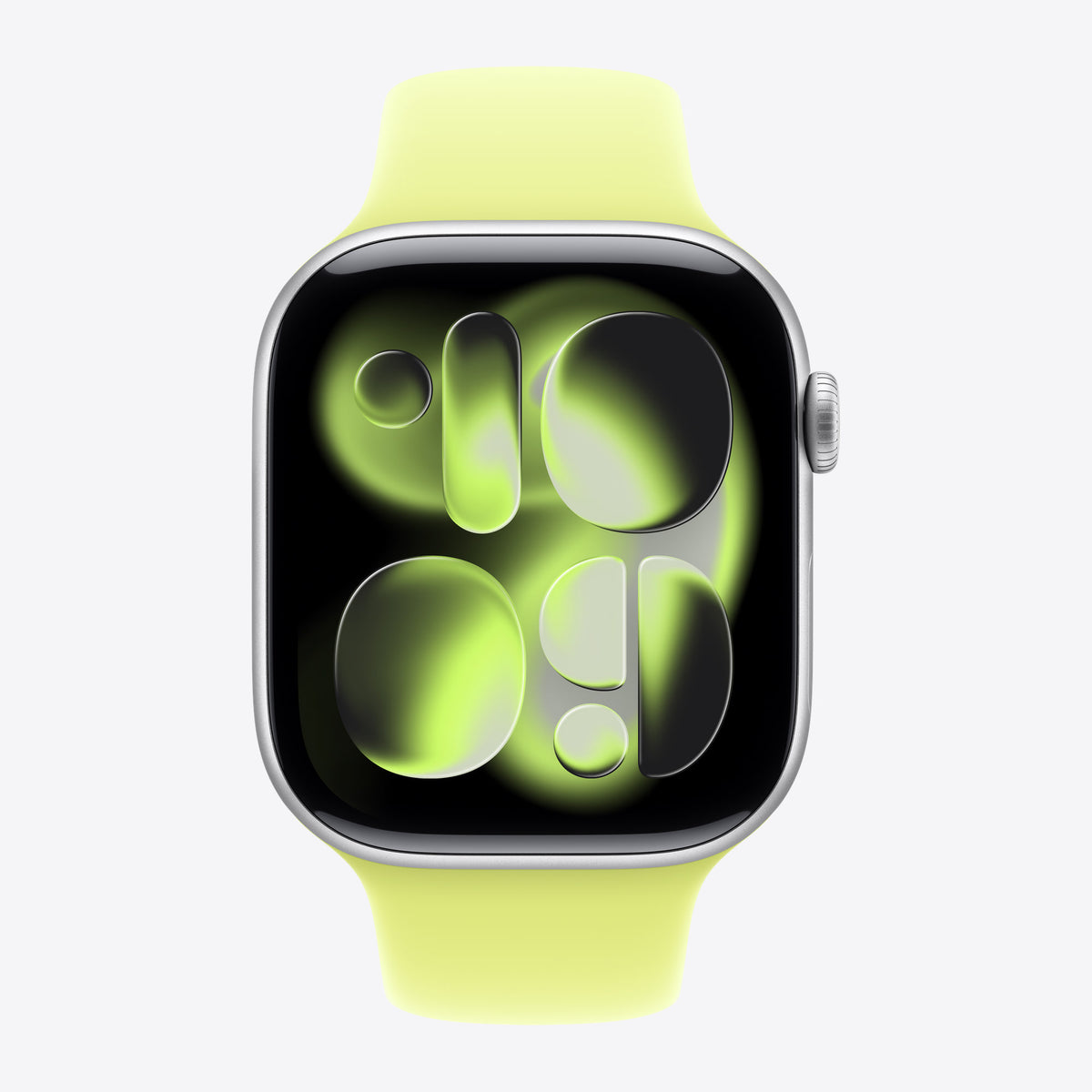 Armband für Smartwatch - 46mm - Größe S/M - Neongelb - für Watch Hermès Series 9, SE 3, Series 10, Series 11, Series 8, Series 9, Ultra 2, Ultra 3 – Ansicht 3