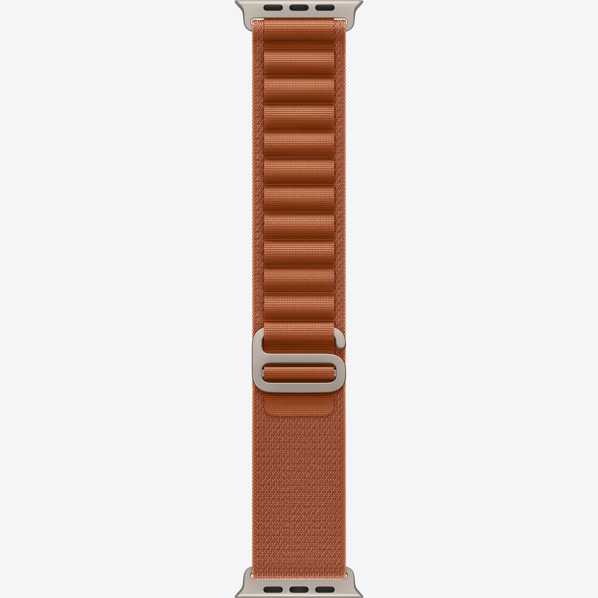Loop für Smartwatch - 49 mm, natürliche Titan-Oberfläche - Größe S - Terra cotta - für Watch Hermès Series 9, SE 3, Series 10, Series 11, Series 8, Series 9, Ultra 2, Ultra 3