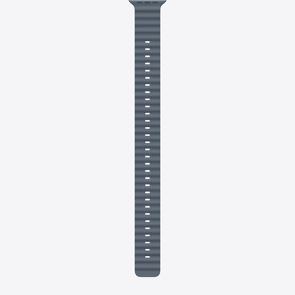 Armbandverlängerung für Smartwatch - 49 mm, natürliche Titan-Oberfläche - 130 - 250 mm - Ankerblau - für Watch Hermès Series 9, SE 3, Series 10, Series 11, Series 8, Series 9, Ultra