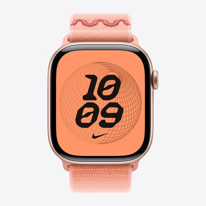 Apple Nike - Loop für Smartwatch - 46mm - 145 - 220 mm - Alpenglühen-Rosa - für Watch Hermès Series 9, SE 3, Series 10, Series 11, Series 8, Series 9, Ultra 2, Ultra 3
