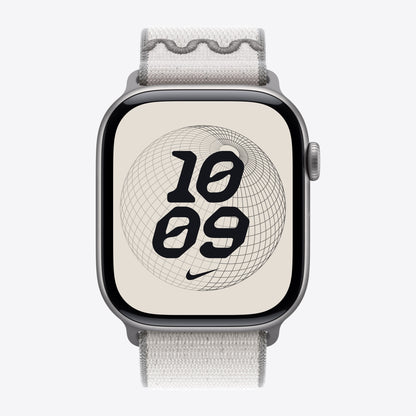 Apple Nike - Loop für Smartwatch - 46mm - 145 - 220 mm - verschleierter Grau - für Watch Hermès Series 9, SE 3, Series 10, Series 11, Series 8, Series 9, Ultra 2, Ultra 3