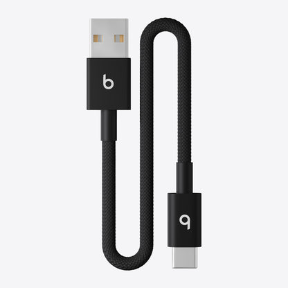 Beats USB-A to USB-C Woven Short Cable (20 cm) - Bolt Black