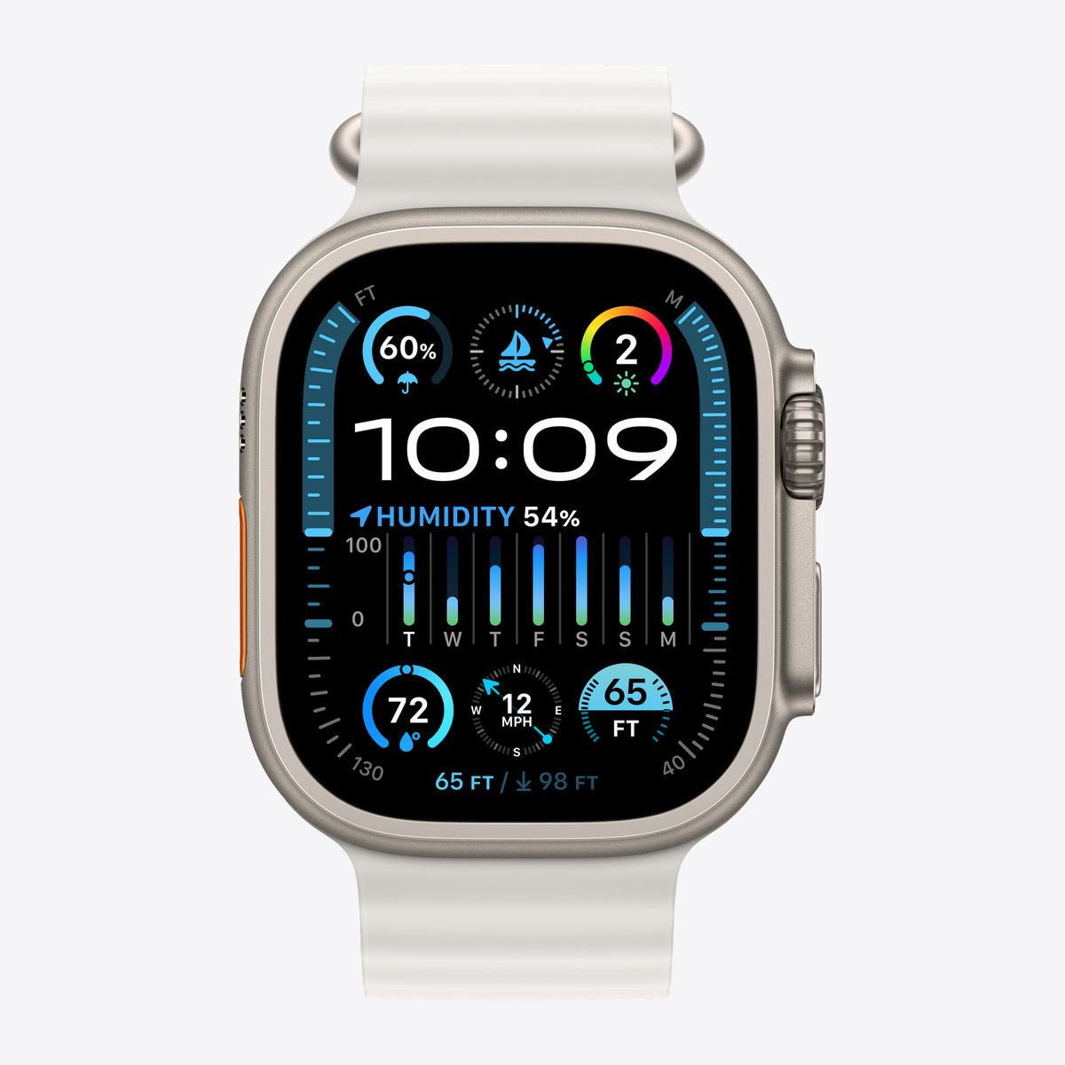 Armbandverlängerung für Smartwatch - 49 mm - 130 - 250 mm - weiß – Ansicht 3