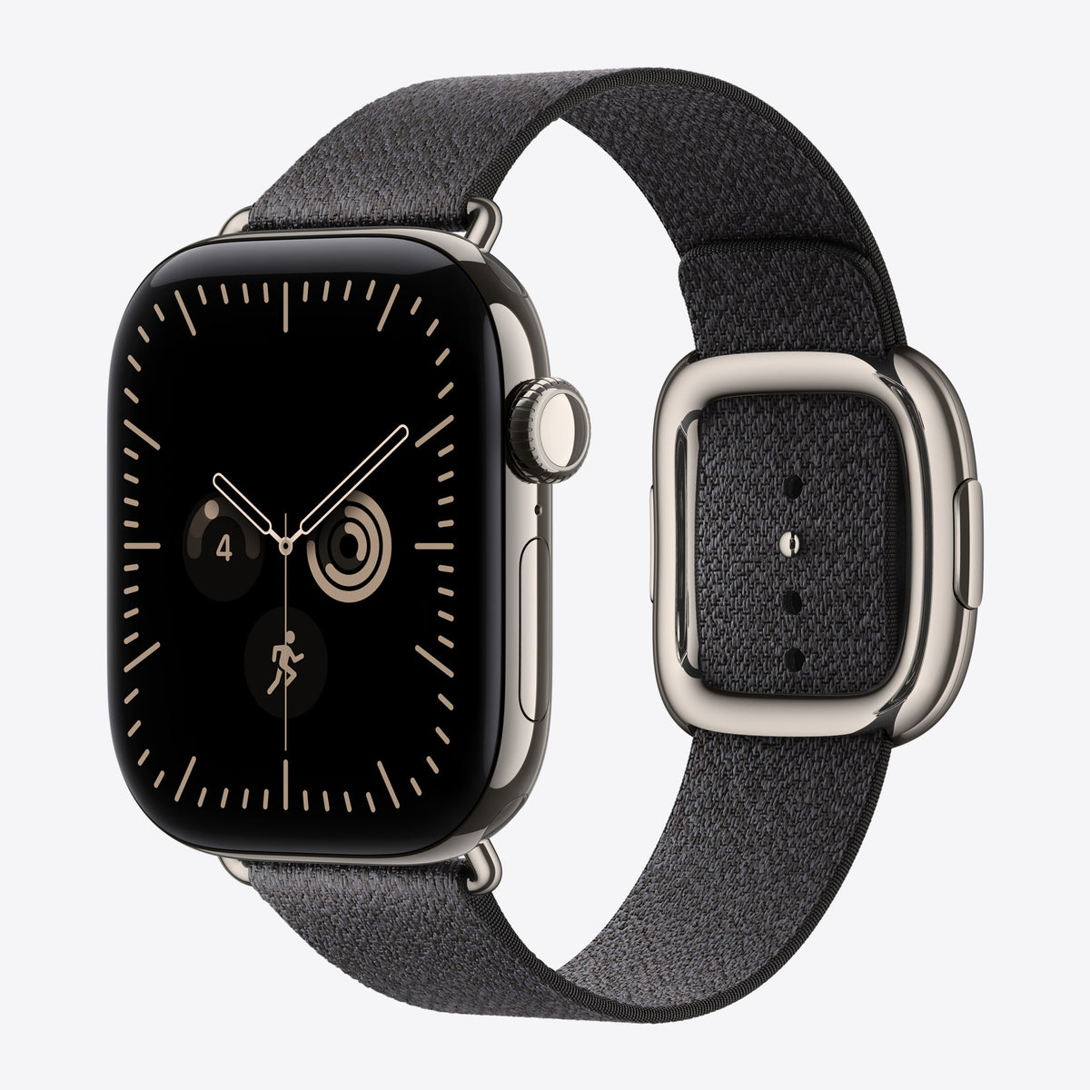 42 mm Armband mit Moderner Schließe Navyblau – Large – Ansicht 2