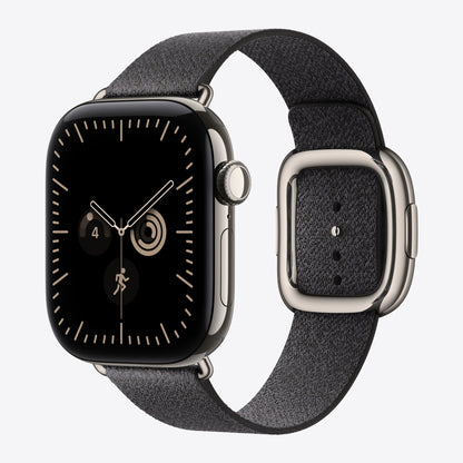 42 mm Armband mit Moderner Schließe Navyblau – Large
