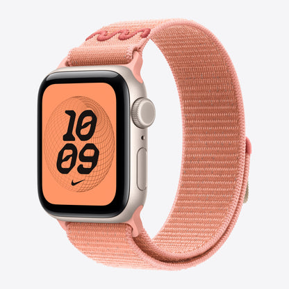 Apple Nike - Loop für Smartwatch - 40mm - 130 - 190 mm - Alpenglühen-Rosa - für Watch Hermès Series 7, Hermès Series 9, SE 3, Series 10, Series 11, Series 8, Series 9