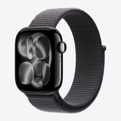 Loop für Smartwatch - 42mm - 130 - 200 mm - Dunkelgrau - für Watch Hermès Series 7, Hermès Series 9, SE 3, Series 10, Series 11, Series 8, Series 9
