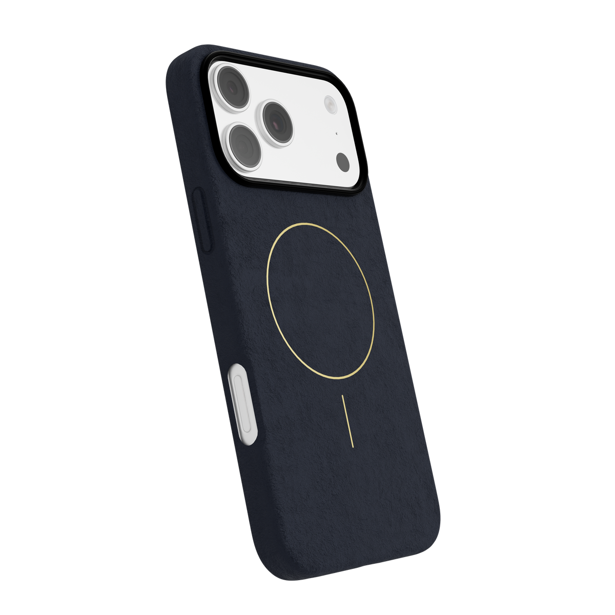 CompuMac Microfiber Suede-Look Case for iPhone 17 – Dark Blue