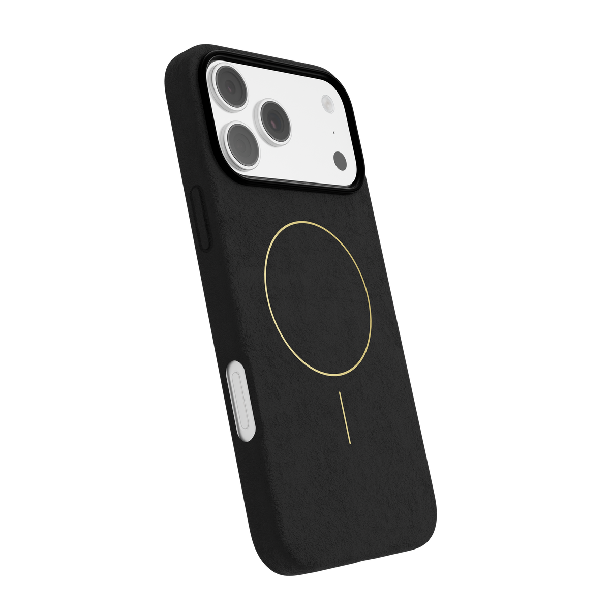 CompuMac Microfiber Suede-Look Case for iPhone 17 – Black