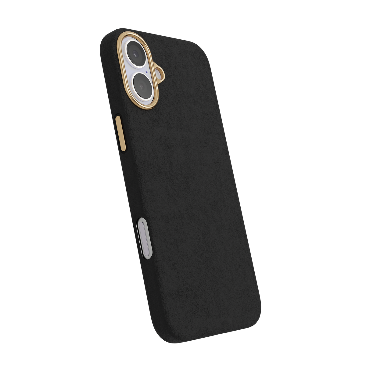 CompuMac Microfiber Suede-Look Case for iPhone 16 – Dark Brown