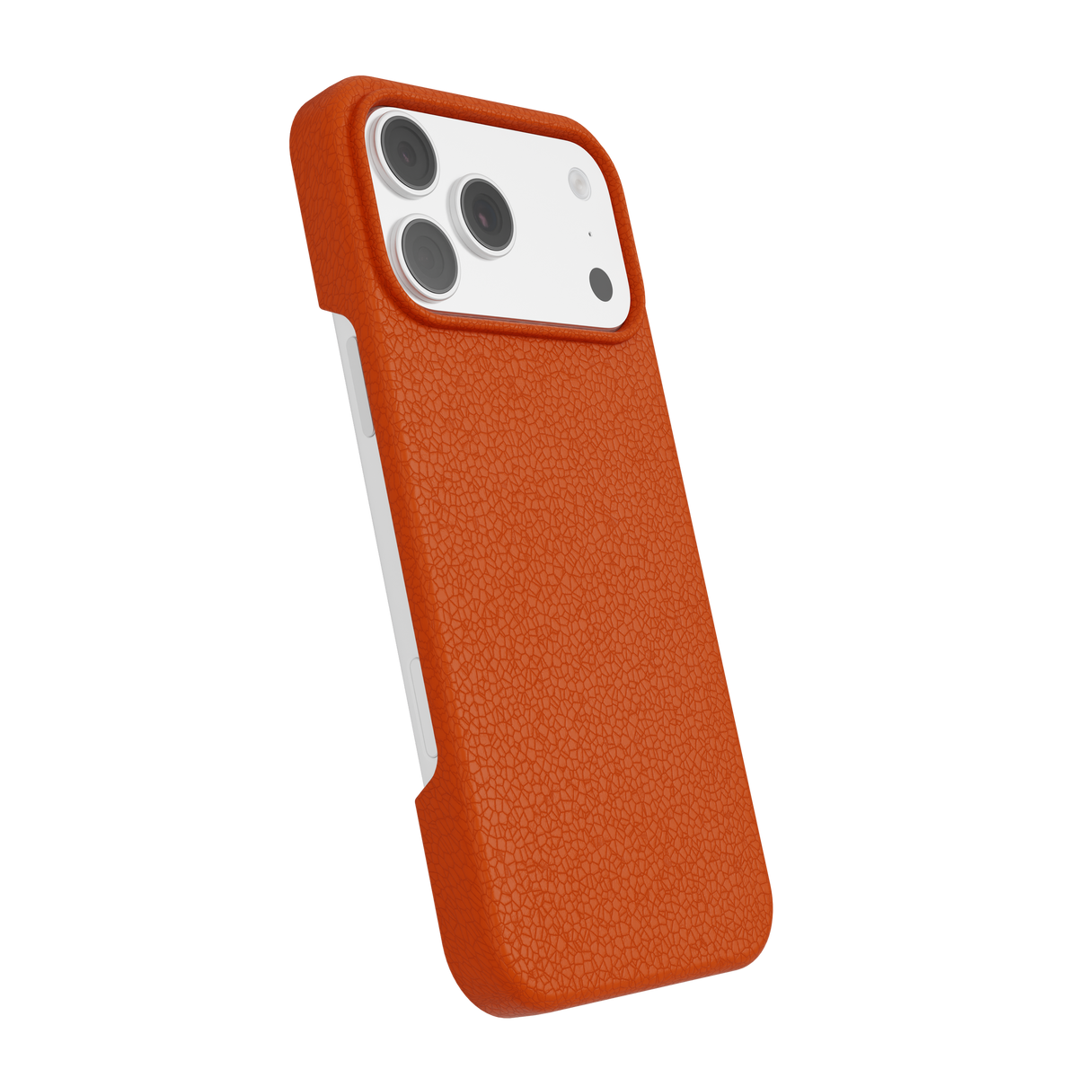 CompuMac Premium Leather Case for iPhone 17 Pro Max – True Orange