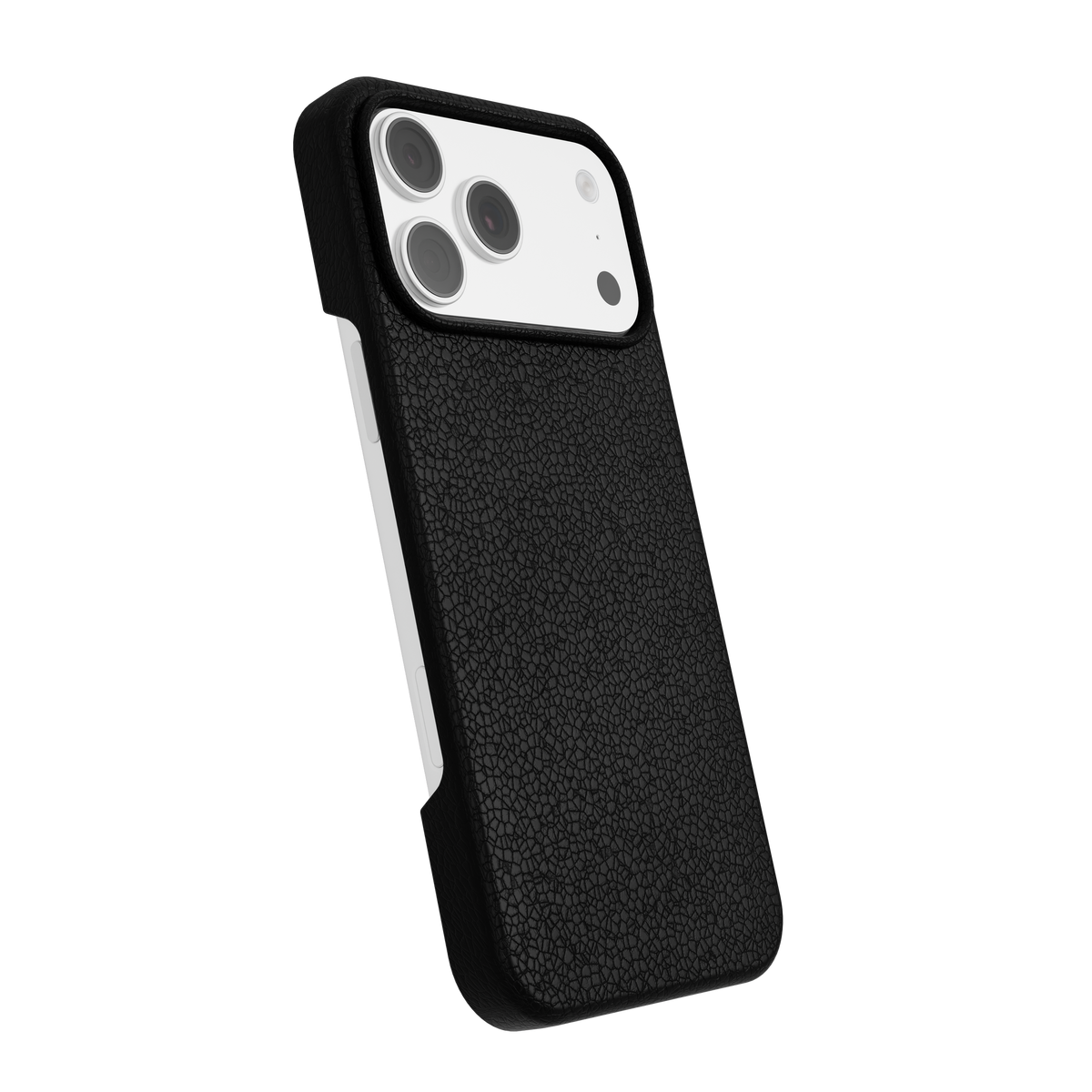 CompuMac Premium Leather Case for iPhone 17 – Pure Black